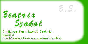 beatrix szokol business card